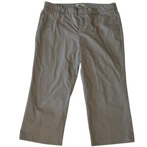 Dockers Wide Leg Capri Pants, Gray, Size 14